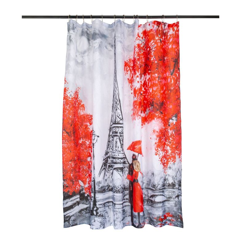 Set Cortina Baño  Paris Eiffel 1.80x1.80 cm.-0