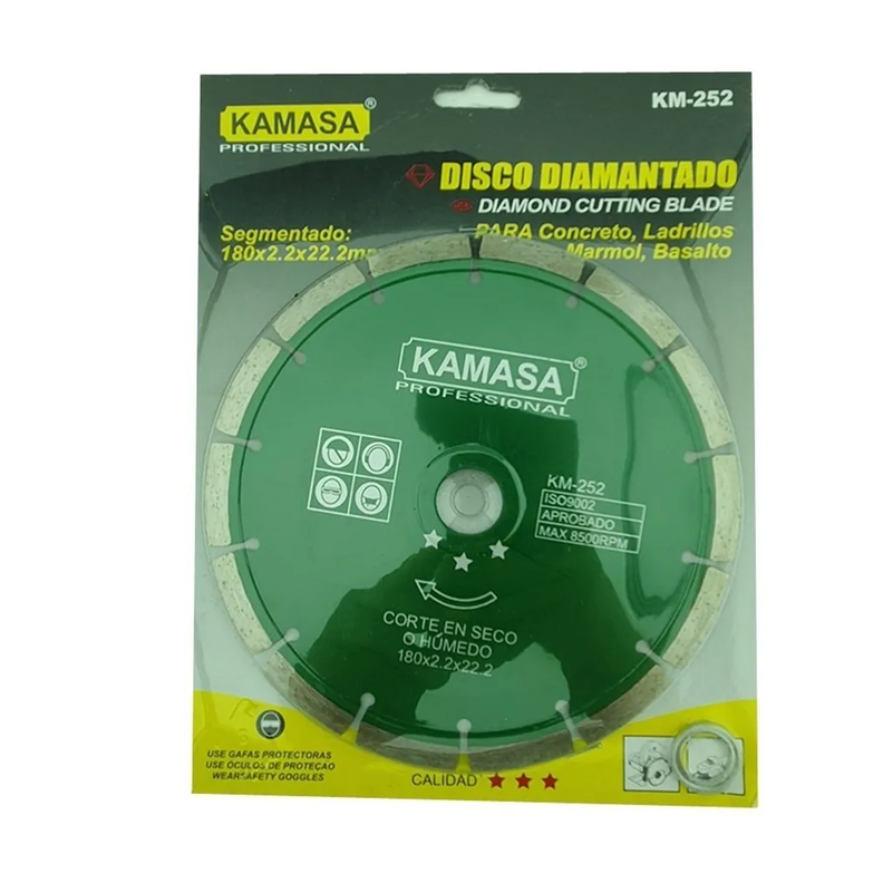 Disco Diamantado 7 180mm Corte Segmentado Concreto Kamasa-1