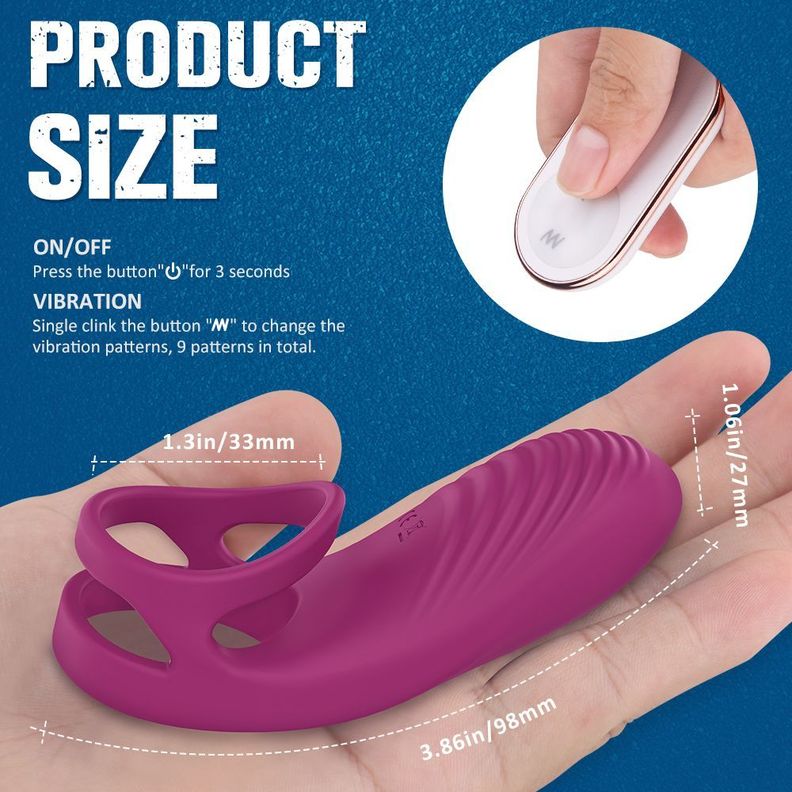 Nicholas Anillo Vibrador Doble Para El Pene Y Control Remoto-4