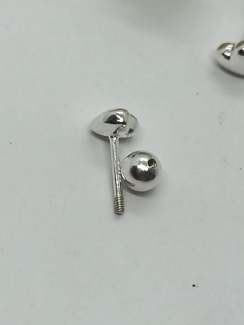Pendientes Corazon Bebe Niña Adulto Plata Chapado Oro Blanco-5