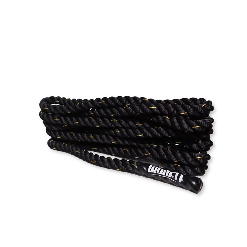 Cuerda Funcional Negra Mangos Crossfit Oferta 38mm X 9 M-0