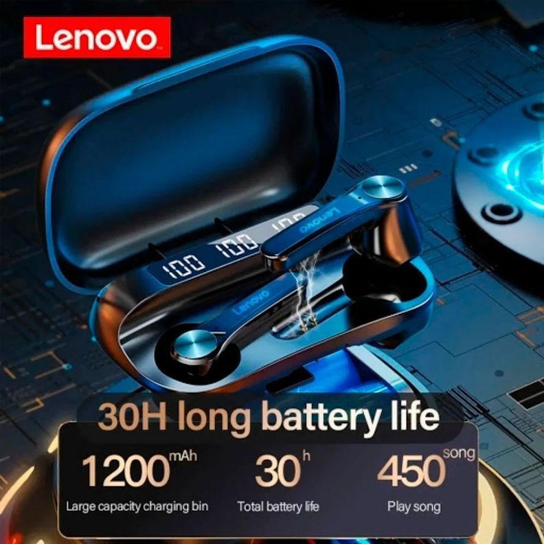 Audifono Inalambricos Bluetooth Lenovo Qt81 Negro-3