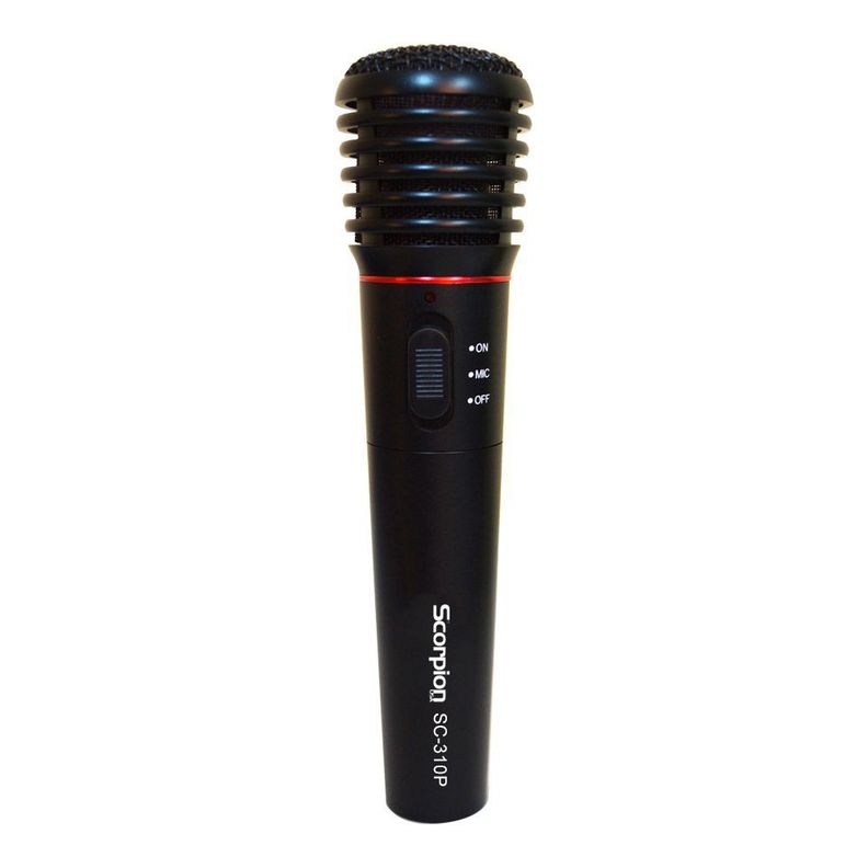 MICROFONO ALAMBRICO /INALAMBRICO PLASTICO SCORPION Negro