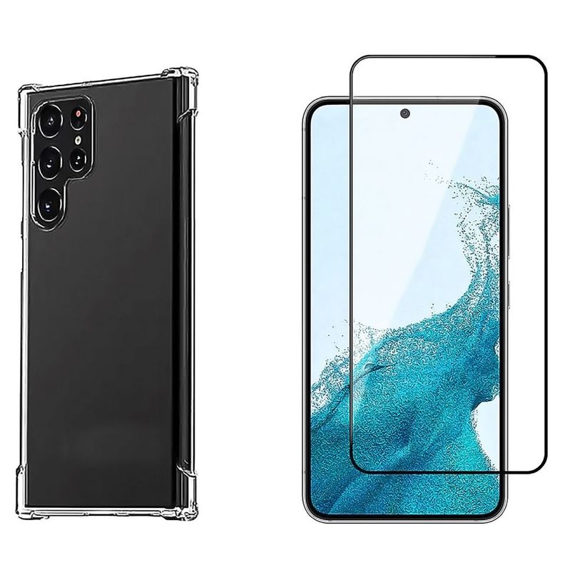 Carcasa Para Samsung S22 Ultra Y Mica Vidrio Completa-0