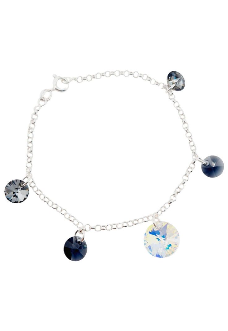 Pulsera Nepal Plata 925 y Cristales Silver Night-0