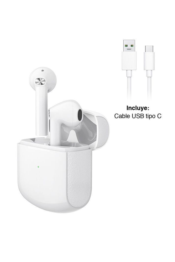 Audífonos Earbuds Reisen V2 Bluetooth IPX4 Blanco-5