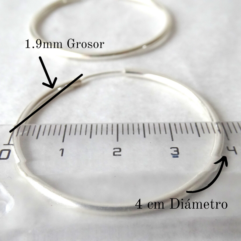 Aros De Plata 925 Argollas 45 mm - MABELITA-2