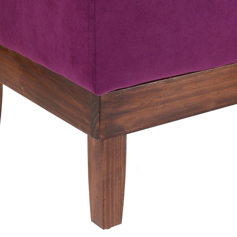 Pouf Baúl Emilia Morado Felpa 45x45x46 cm Máxima Design-4