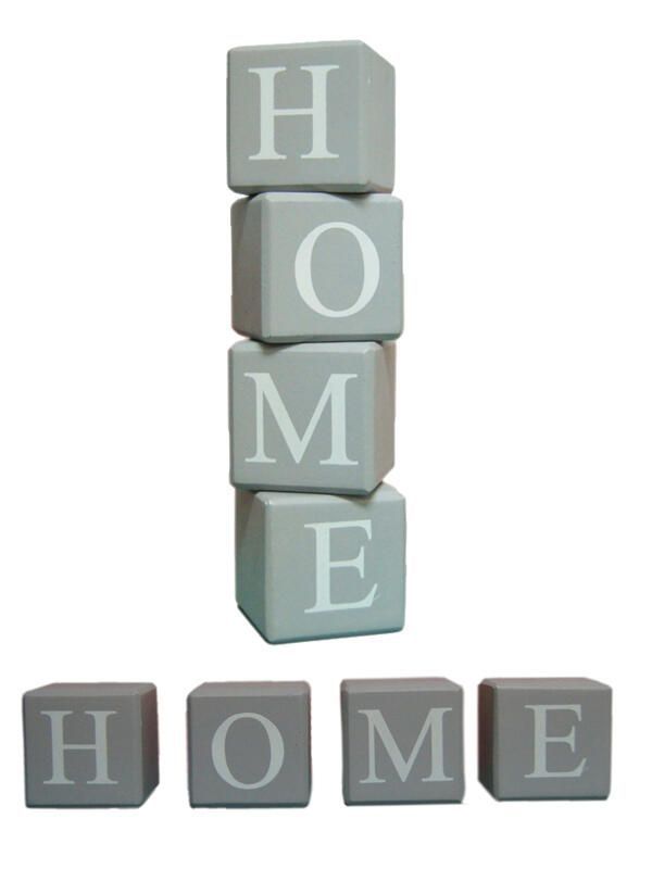 Cubos madera con Letras x4  Unico-0