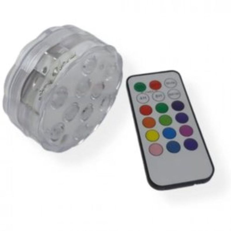 Luz Led Piscina Sumergibles Led Control Remoto-0