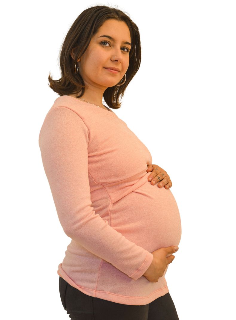 Polera Maternal y Lactancia Damasco-1