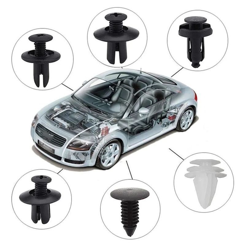 Kit 650 Clip Broche Retencion Plastico Auto Lata Tapabarro-4