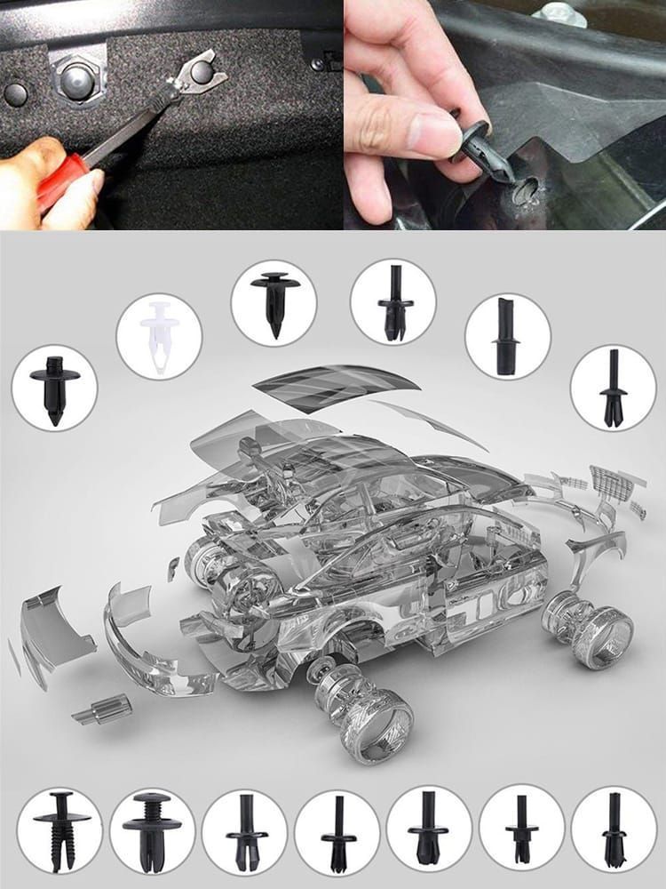 Kit 650 Clip Broche Retencion Plastico Auto Lata Tapabarro-3