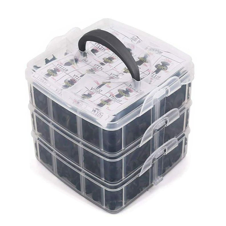 Kit 650 Clip Broche Retencion Plastico Auto Lata Tapabarro-1