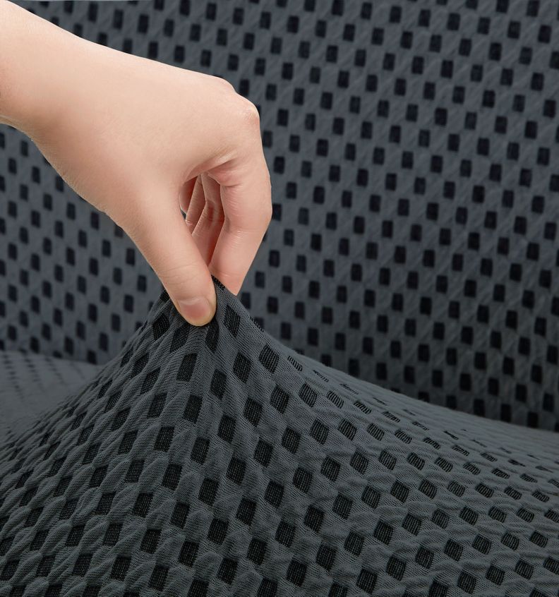 Funda para sofá 2 cuerpos gris 85 x 135 cm-3