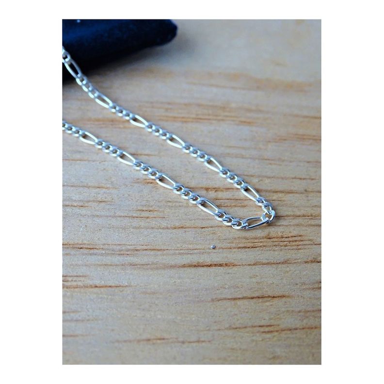 Cadena De Plata De Hombre Modelo Fígaro 60 cm - MABELITA-3