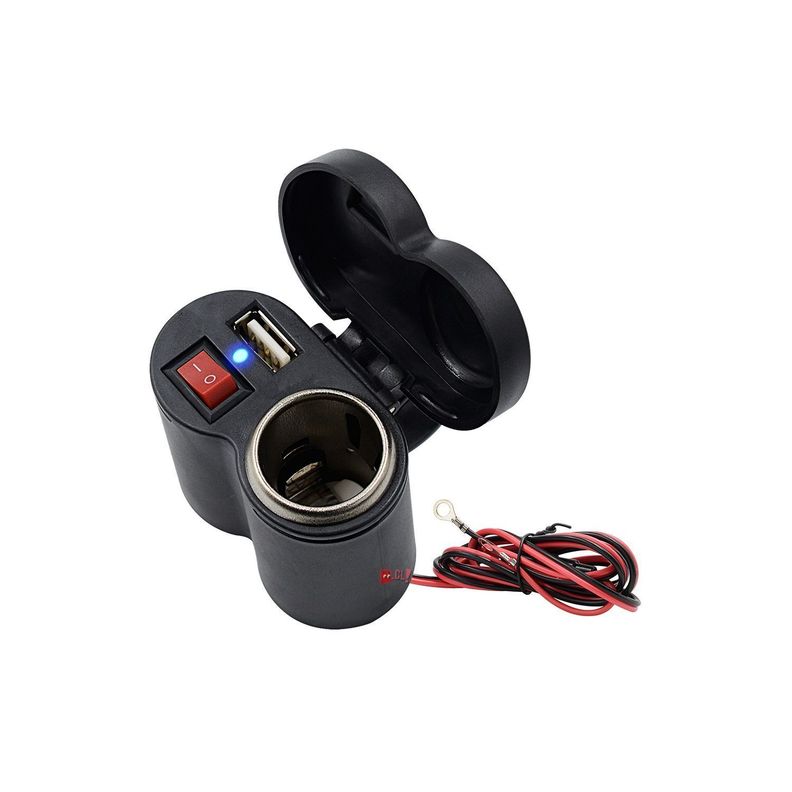 Cargador Usb Y Encendedor Para Motos Conexión 12v - PuntoStore-1