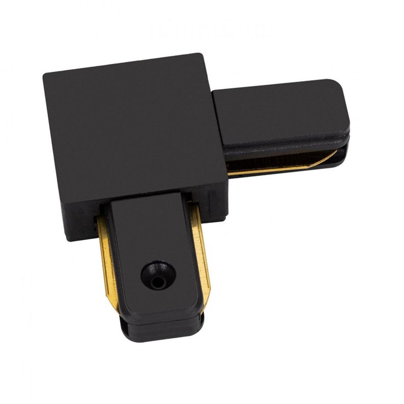 Pack 5 Conectores Para Carril Monofásico De Iluminación LED "L" Negro-1