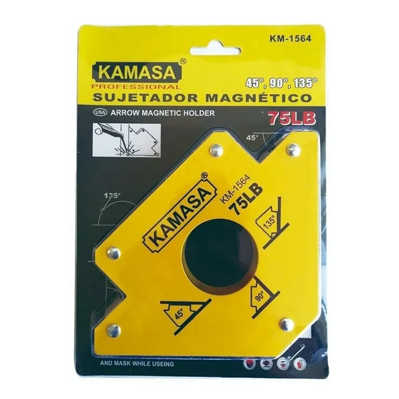 Pack 2 Escuadras Magneticas 75 Lbs 5 Pulgadas Km-1