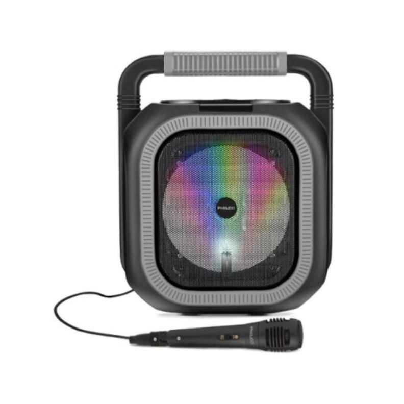 Parlante Bluetooth TWS Microfono AUX USB 6.5" Gris Philco-0