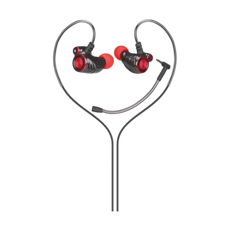 Audifono Gamer InEar Jack 3.5 Rojo DHE-7002 HP-0