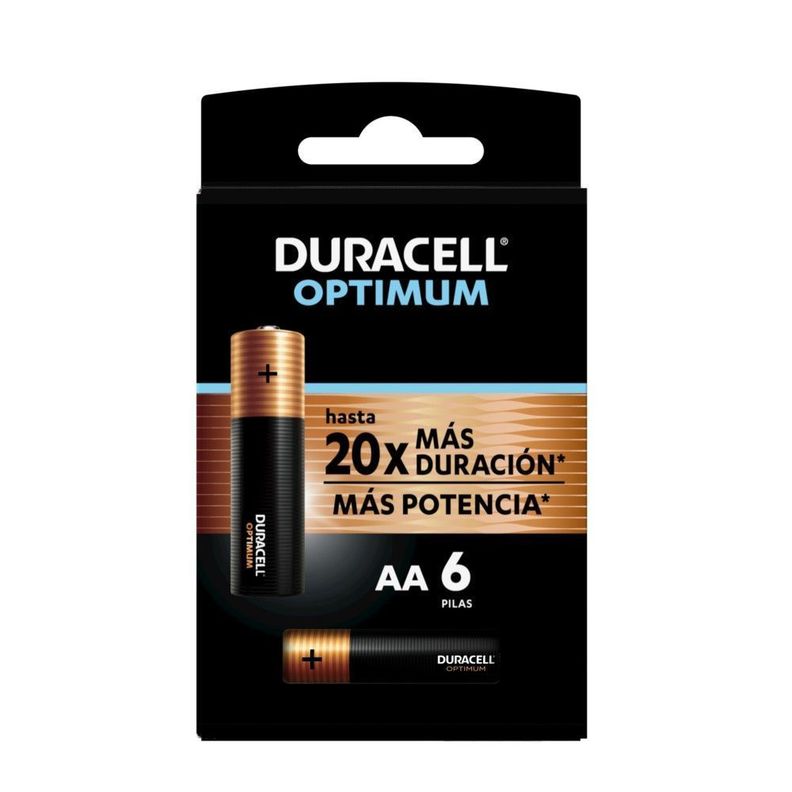 Pack 6 Pilas Duracell Alcalina AA Optimum-0