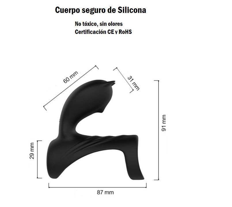 HiFUN Anillo Para El Pene Con Vibrador Estimulador Clítoris-1