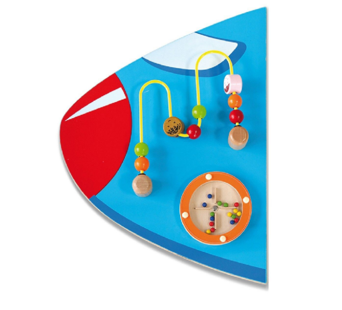 Juego Pared Madera Diseño Avión-2