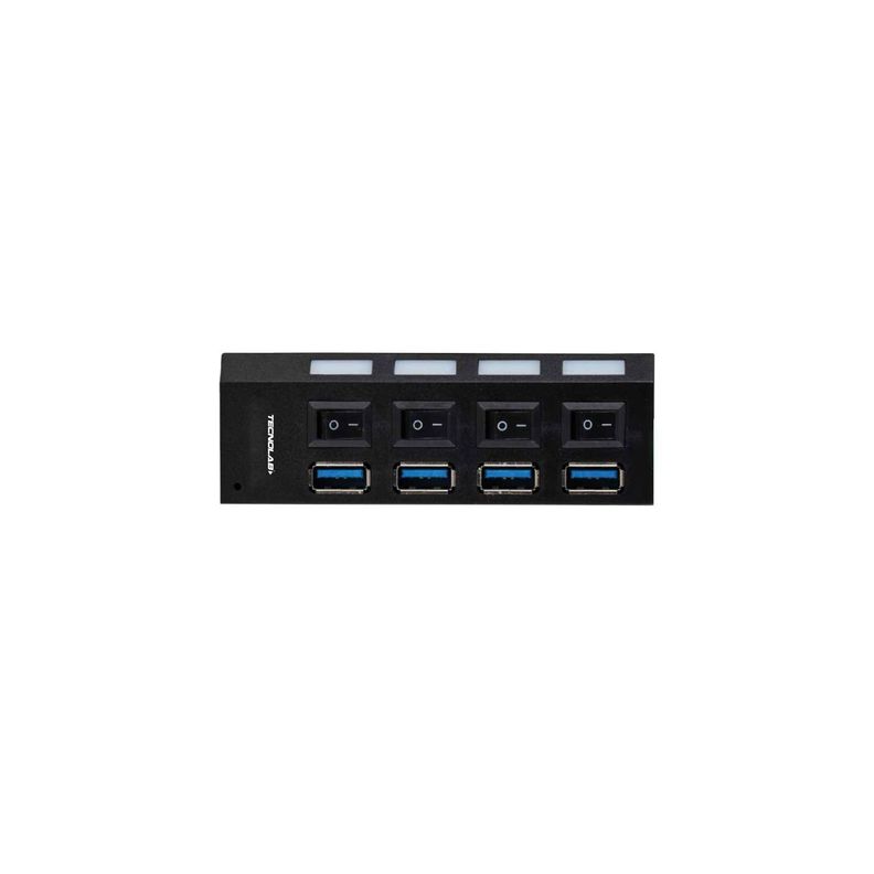 Hub Usb 4 Puertos 3.0 Interruptor Encendido - Puntostore Negro