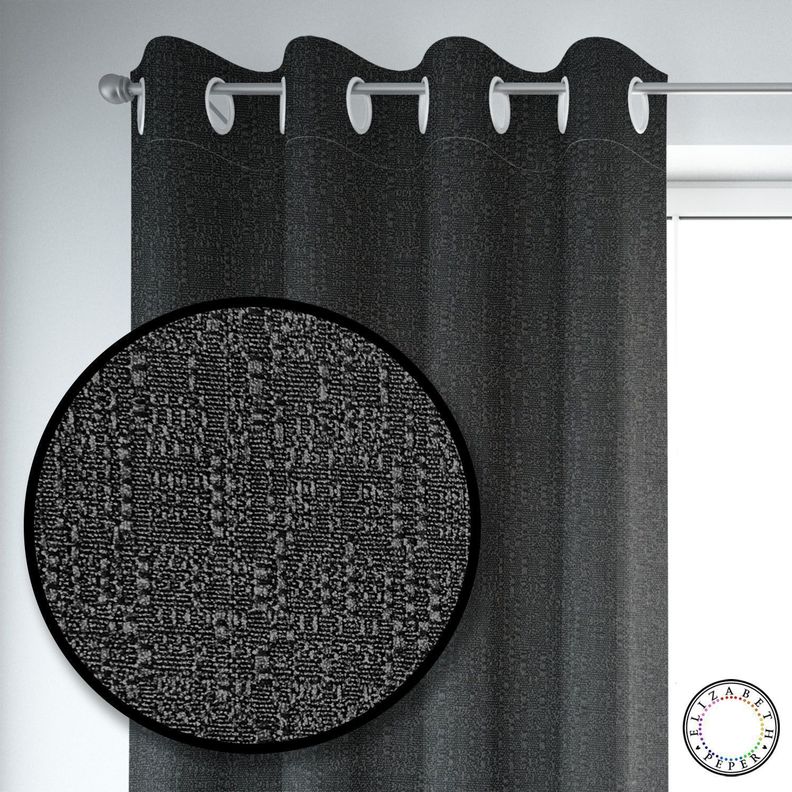 SET DE CORTINAS HOGAR 2 PAÑOS DE 140 X 220 CM NEGRO-1