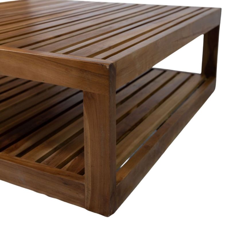Mesa De Centro Madera De Teca 96 x 96 x 36 cm-2