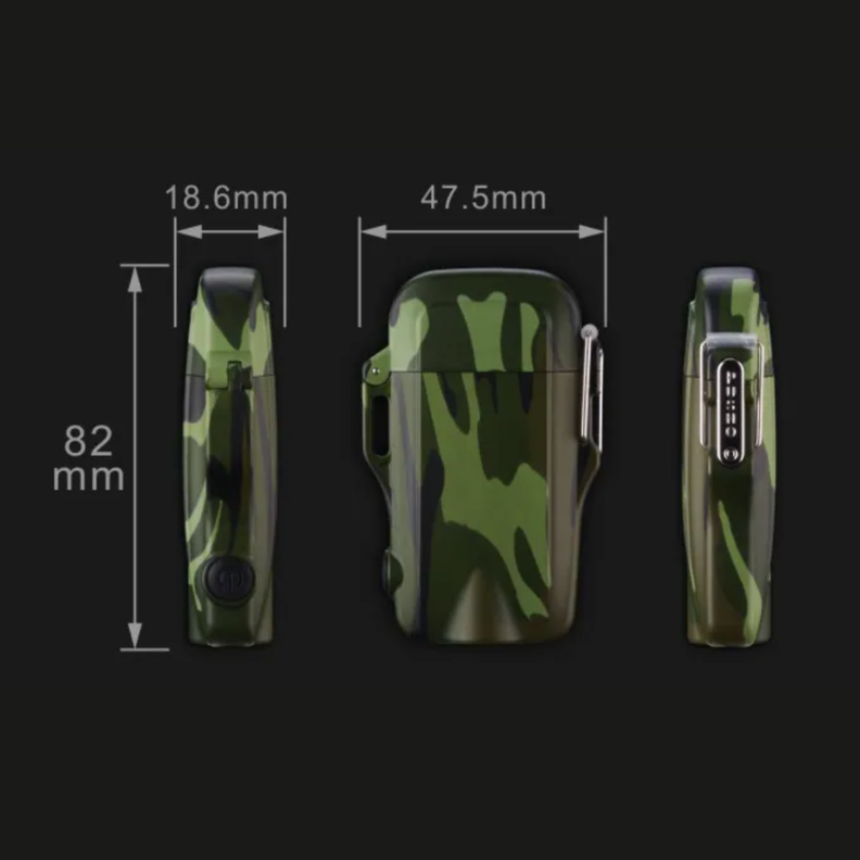 Encendedor Eléctrico Plasma Outdoor • Impermeable • Recargable • Army-5
