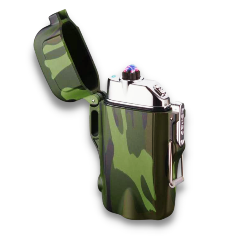 Encendedor Eléctrico Plasma Outdoor • Impermeable • Recargable • Army-0