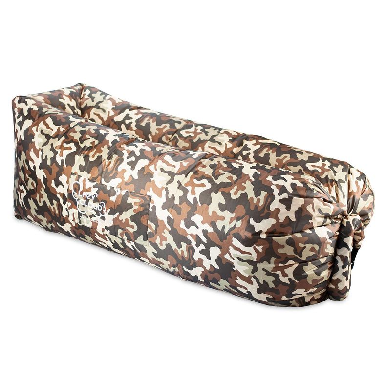Sillon Inflable Premium Camuflado Beige y marron-0