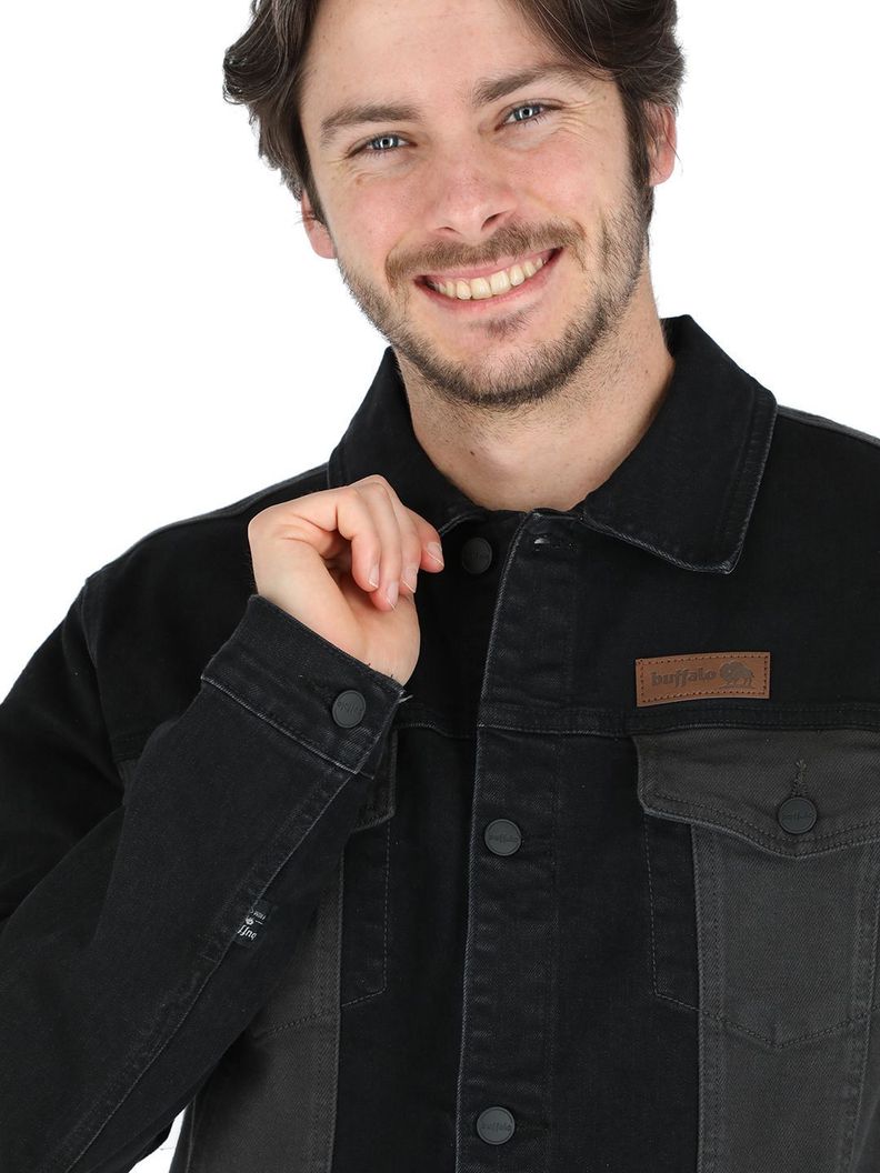 Chaqueta Jeans Trupa Negro Hombre-3