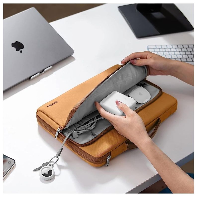 Tomtoc Maletín A14 para Notebook/Macbook Pro hasta 14" - Naranja-7