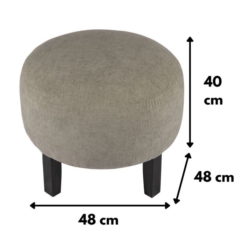 Pouf Jack Gris-Claro Altea 48x48x40 cm Máxima Design-2