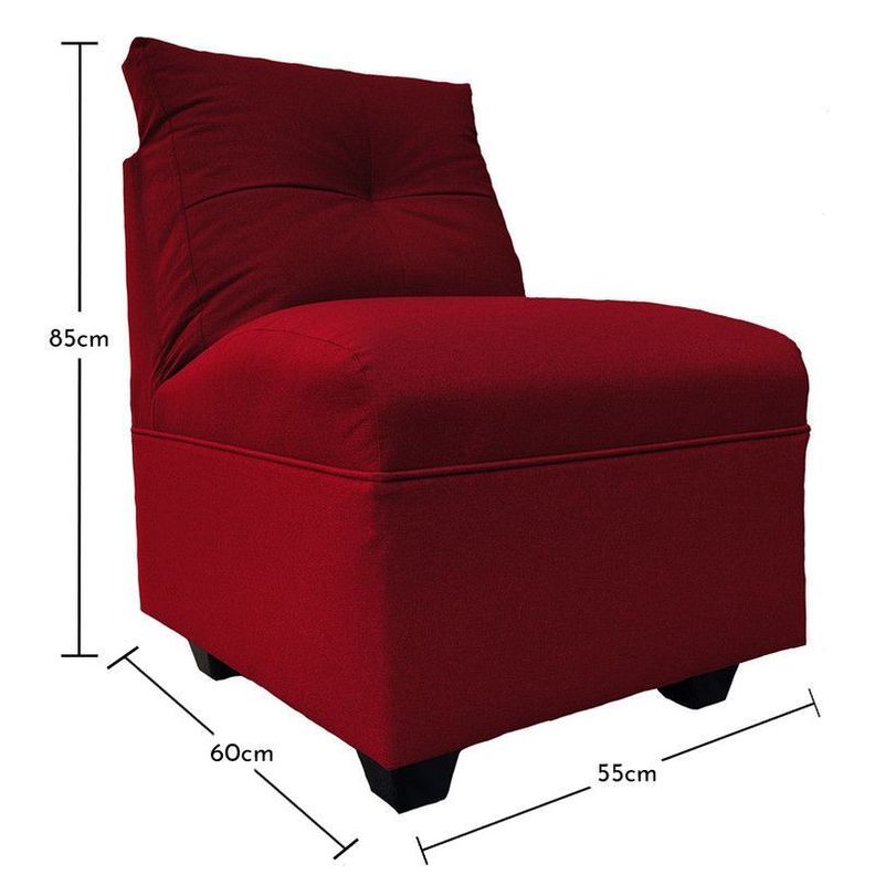 Juego Living Mateo Chenille Rojo Pata Plastica 3C.1C.1C-8