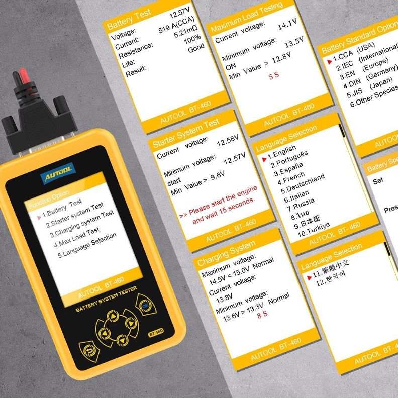 Scanner Batería Automotriz BT460-4