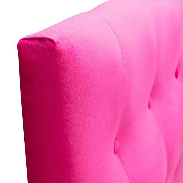 Respaldo Sevilla Con Patas Felpa 2 Plazas Fucsia-1