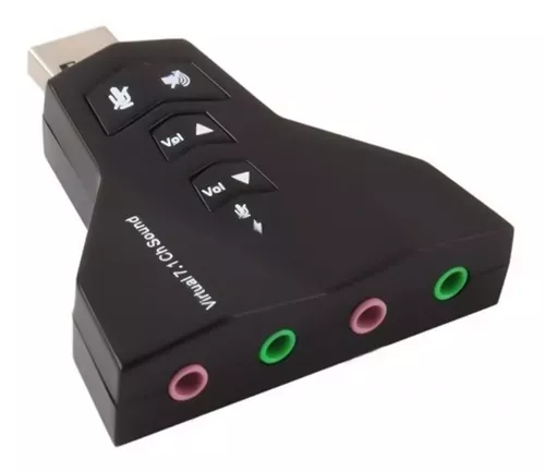 Tarjeta De Sonido Usb 7.1 Para Pc Doble Jack -2
