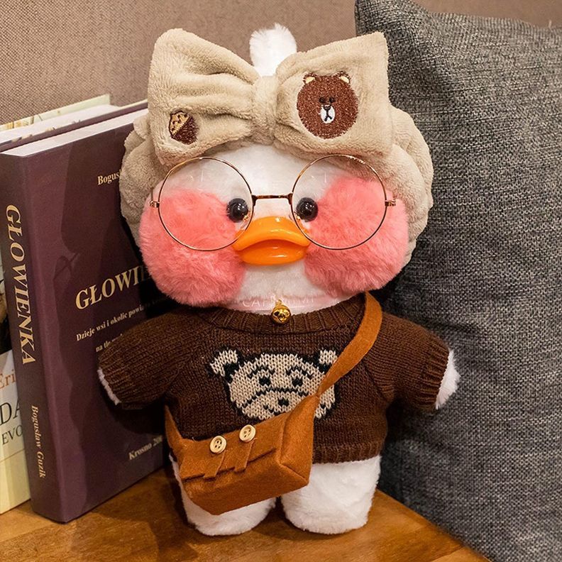 Pato Lalafanfan Tiktok Peluches Kawaii Lentes Ropa-3