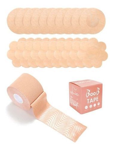 Cinta Levanta Pecho 5cmx5mt + 20 Cubre Pezones Boob Tape-0