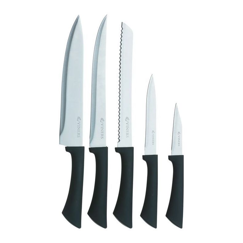 Set 6 Cuchillos Everyday Bloque con Vainas Negro