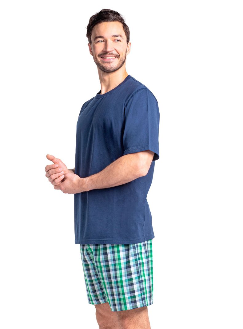 PIJAMA CORTO HOMBRE ALGODÓN