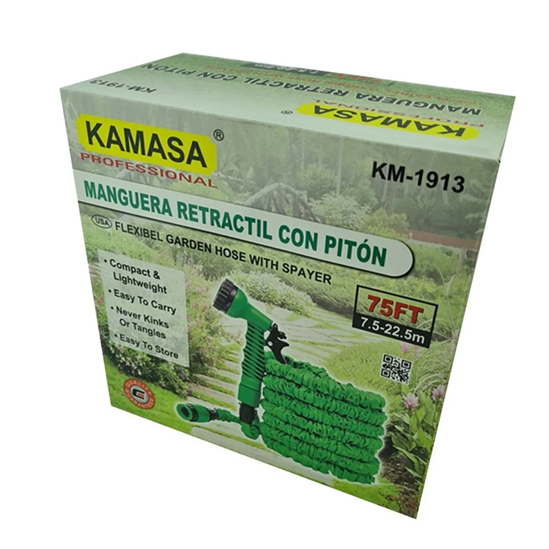 Manguera Retractil Flexible Jardin 7.5-22.5m Km-1