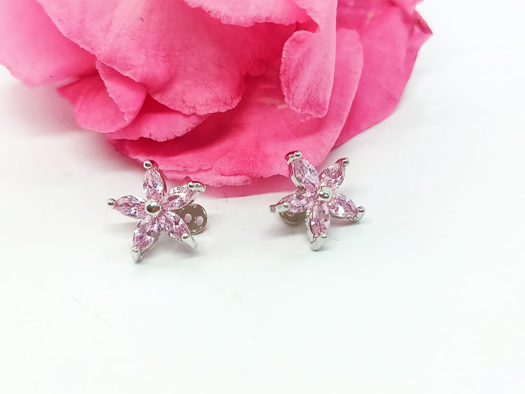 Piercing Ancla Dermica Rosca Piel Acero Flor Zirconia Punk-2