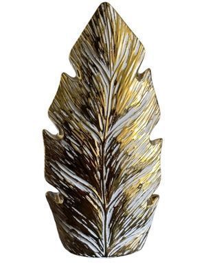 Jarrón Nórdico Dorado Florero Decorativo Ceramica Hogar-0