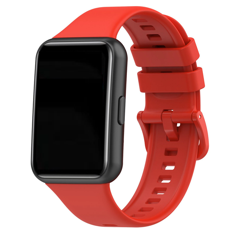 Correa Silicona Para reloj Huawei Fit 2 Rojo-0