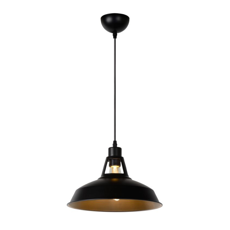 Lampara Colgante Brassy Negro 1xE27